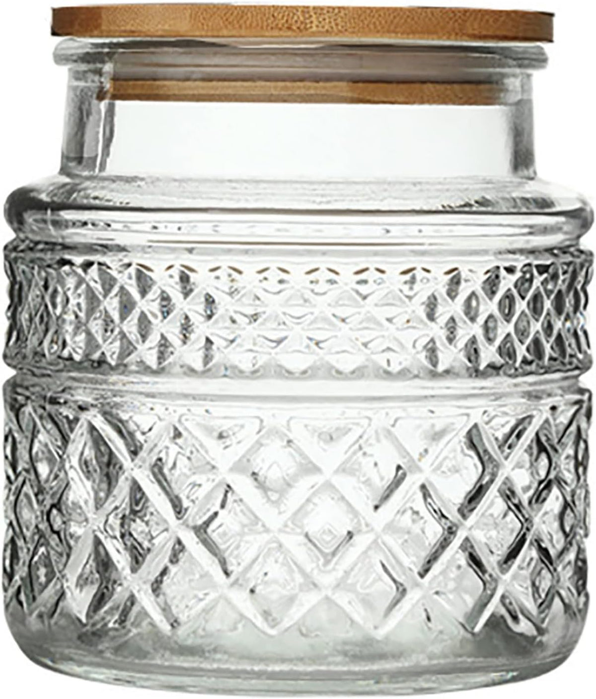 Glass Storage Jar, 38 FL OZ, Food Canisters with Bamboo Lid, Kitchen Containers Decorative Airtight
