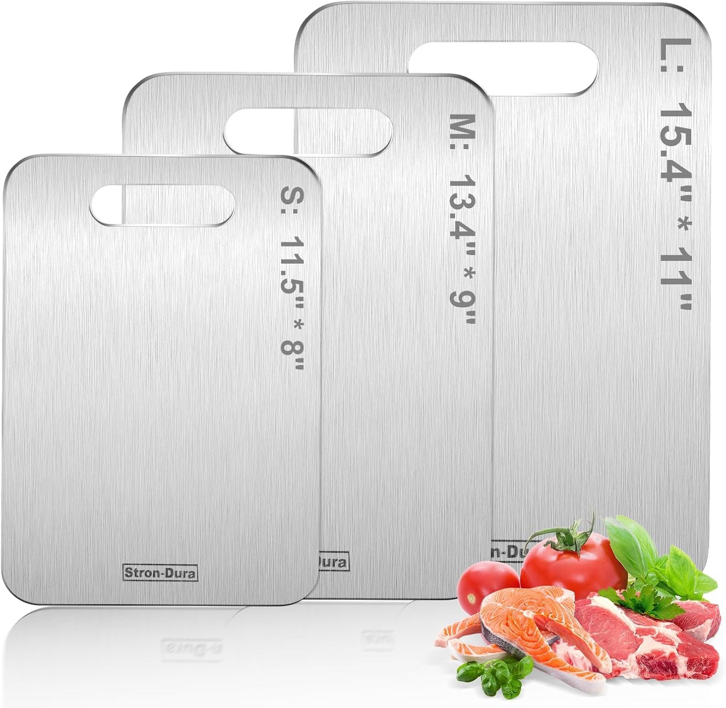 Cutting Boards for Kitchen, Cutting Board, Foodgrade Stainless Steel Cutting Board for Meat,Fruit