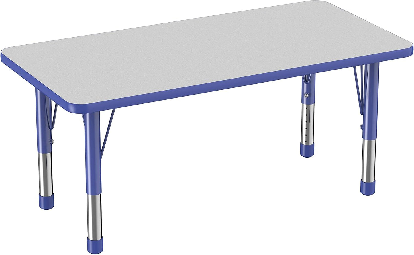 FDP Rectangle Activity School and Kids Classroom Table (24 x 48 inch), Toddler Legs, Adjustable