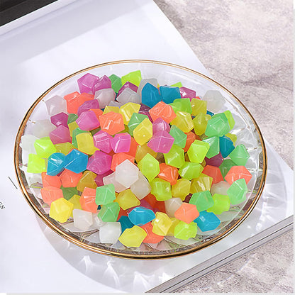 Glow in The Dark Rocks, 500PCS Fairy Garden Decorations Stones, Outdoor Decor for Mixd Color