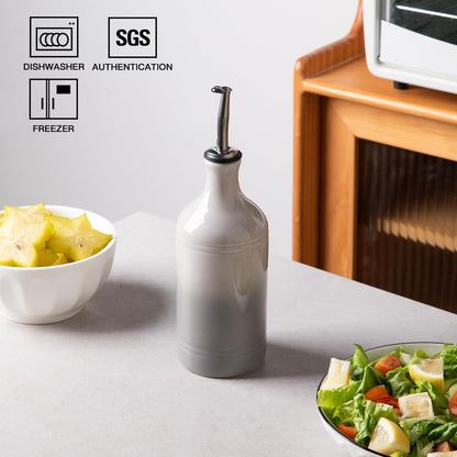 Sweejar Ceramic Olive Oil Dispenser Bottle, Opaque Oil Cruet Protects Oil to Reduce Oxidation