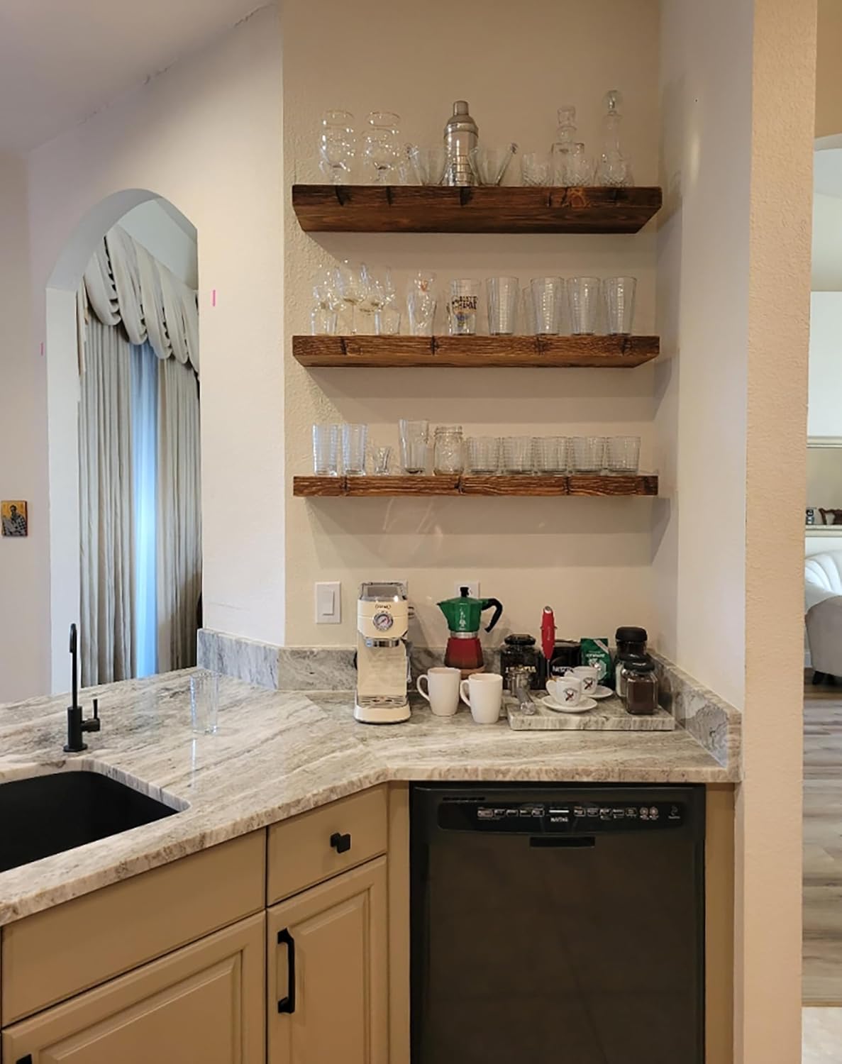 joelsantiques 42 Inch Floating Shelves for Wall - 42x9x2 in - Made of Natural Wood and Easy Install