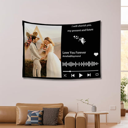 Custom Tapestry For Wall Bedroom Custom Backdrop Personalized Image Text Photo Customized Funny