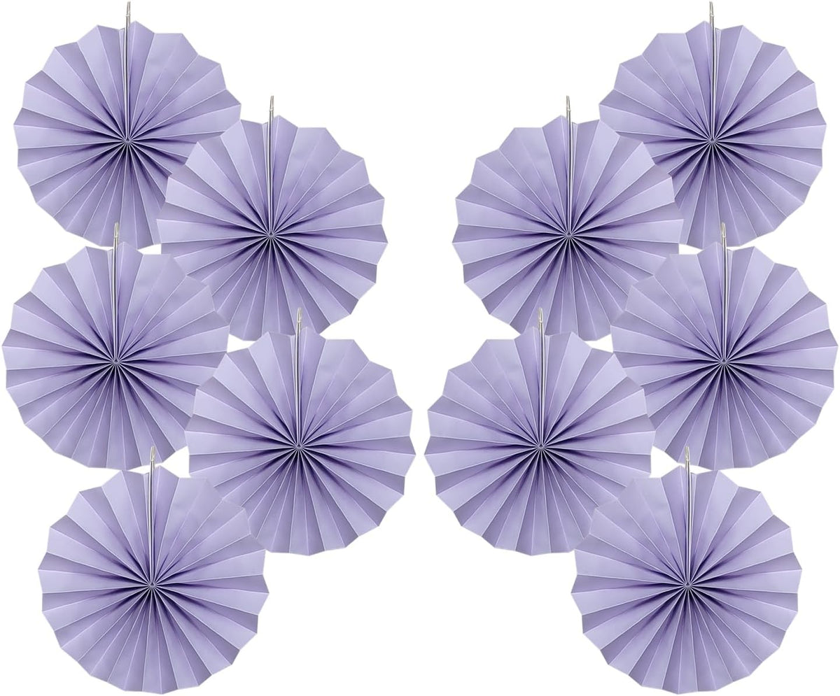 Purple Birthday Decorations,DIY Purple Paper Fans Hanging Decoration ,Party Decorations for Adults