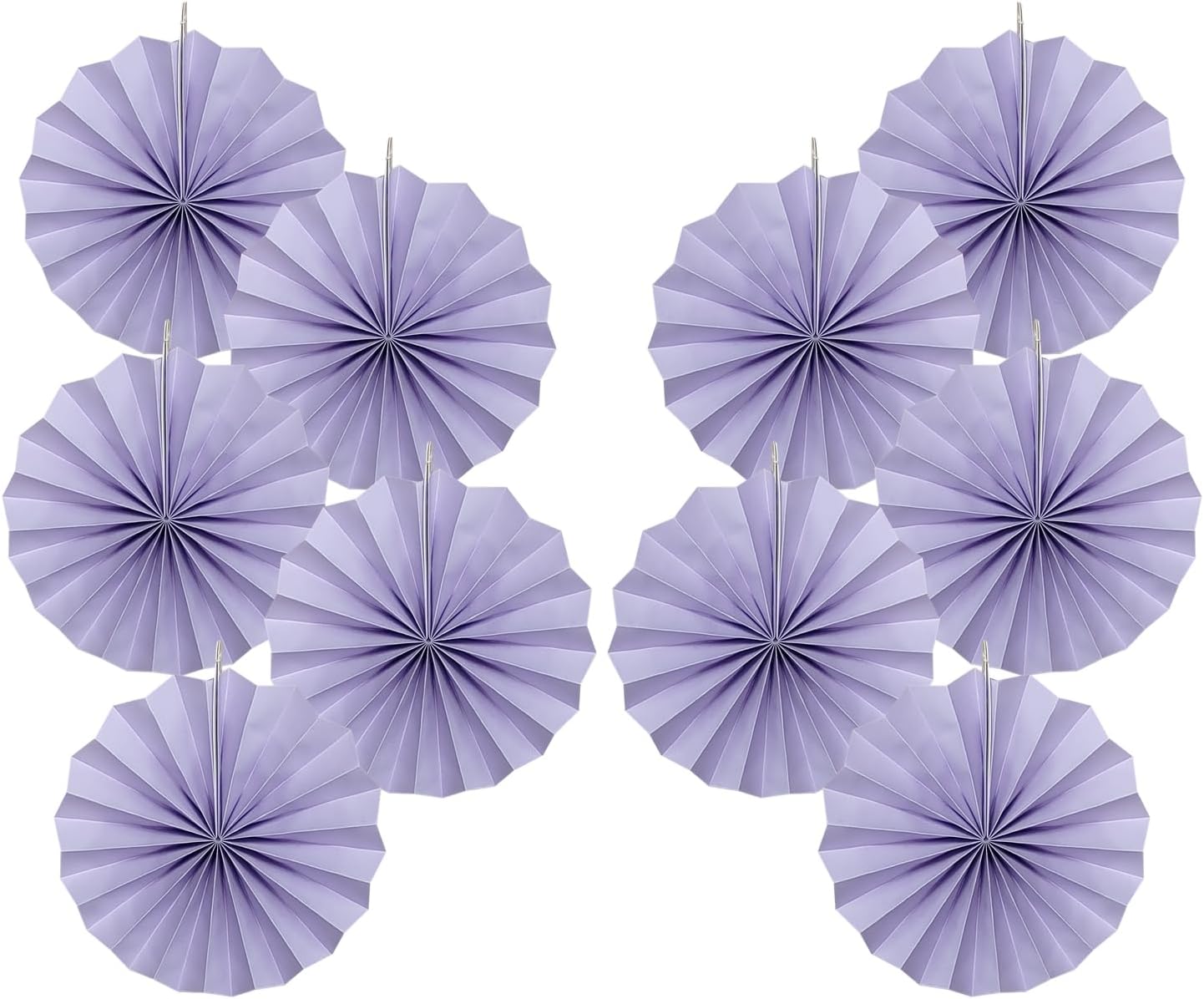 Purple Birthday Decorations,DIY Purple Paper Fans Hanging Decoration ,Party Decorations for Adults