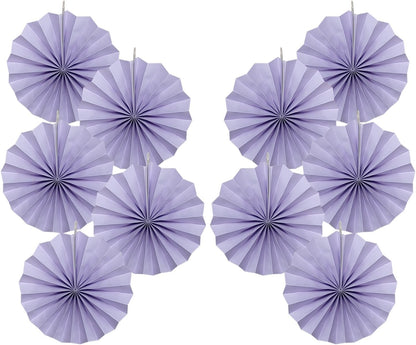 Purple Birthday Decorations,DIY Purple Paper Fans Hanging Decoration ,Party Decorations for Adults