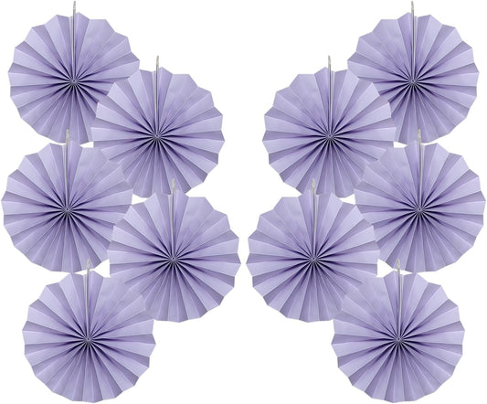 Purple Birthday Decorations,DIY Purple Paper Fans Hanging Decoration ,Party Decorations for Adults