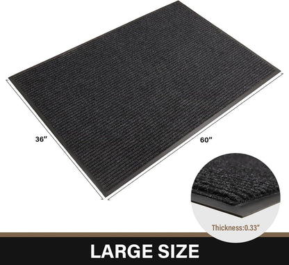 Large Front Door Mat, 60" x 36" Durable Front Doormat, Heavy Duty Large Welcome Door Matt for Home