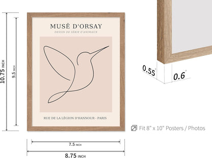 Poster Master Vintage Poster - Retro One Line Hummingbird Drawing Print - Bird Line Art - Minimal