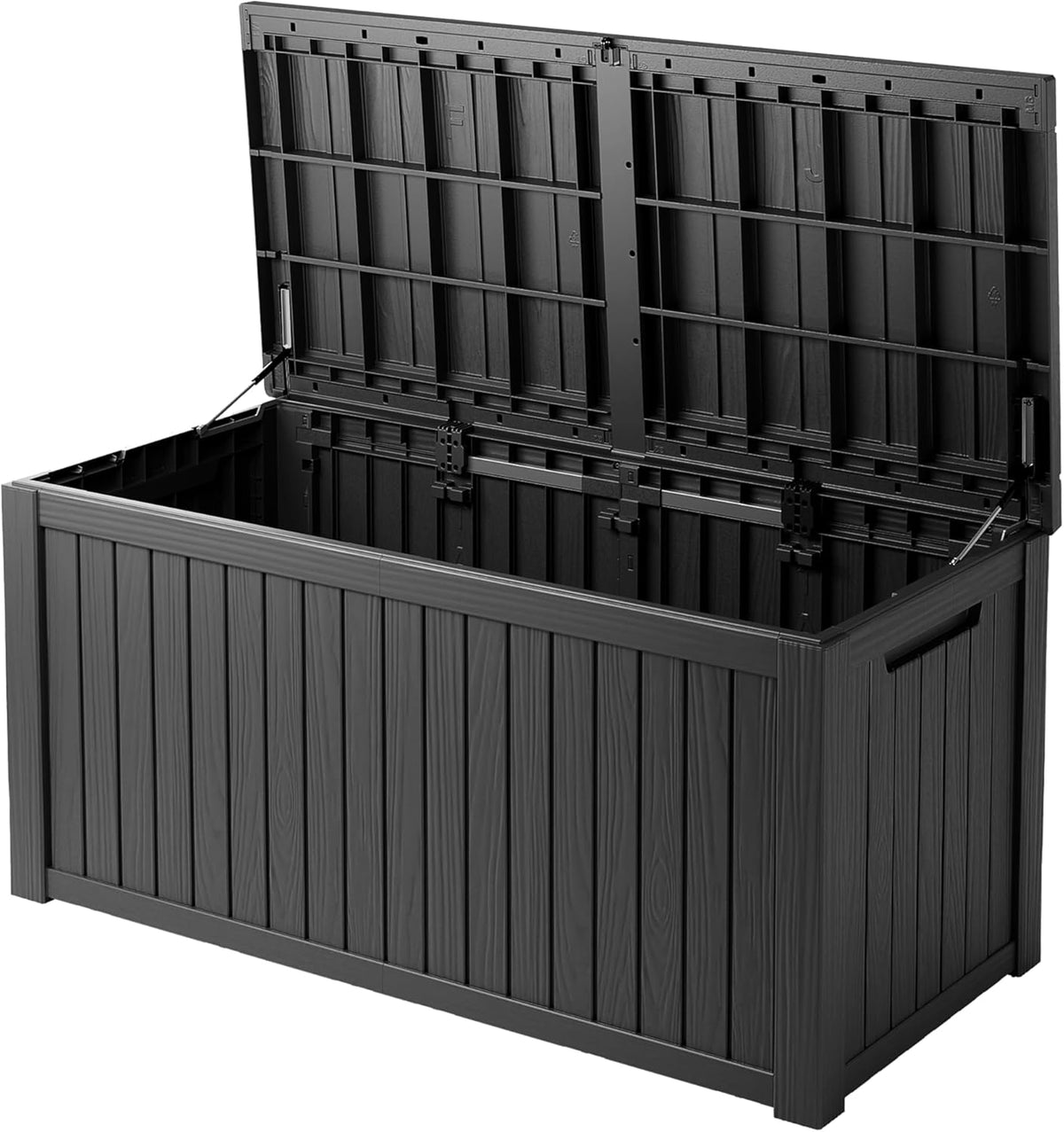 180 Gallon Resin Deck Box, Waterproof Outdoor Storage Bin for Patio Furniture, Pool Accessories