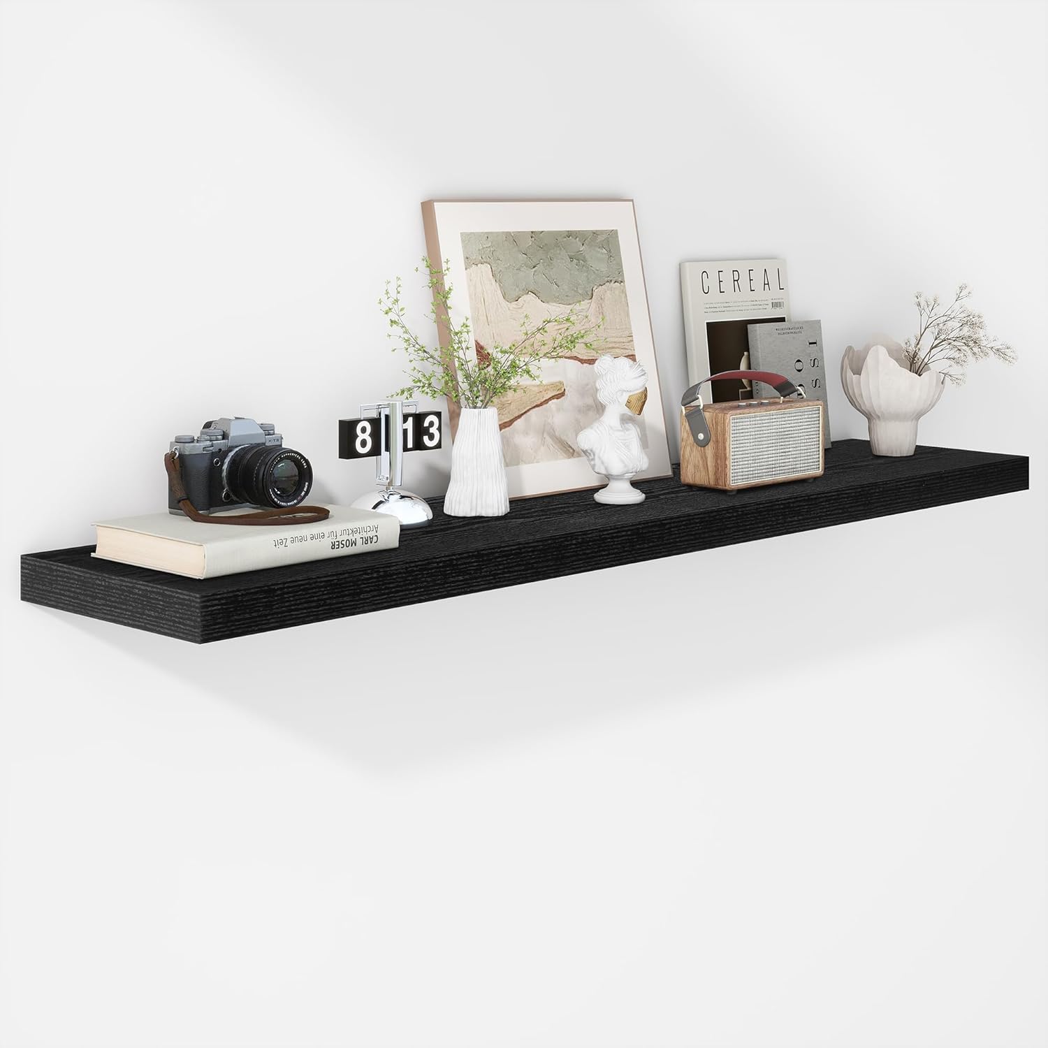 Fun Memories Floating Shelves - 12 Inch Rustic Wooden Wall Shelves - Extra Deeper & Thicker Wall