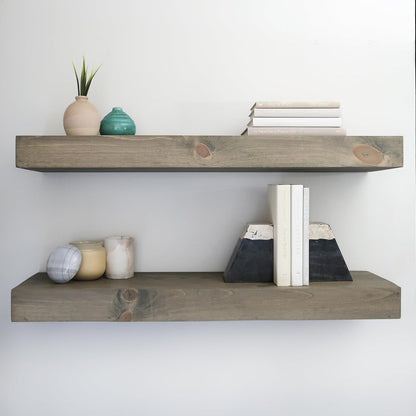 Modern Floating Shelves 3 Inches Thick for Wall, Wide Shelves for Kitchen, Living Room, Bedroom