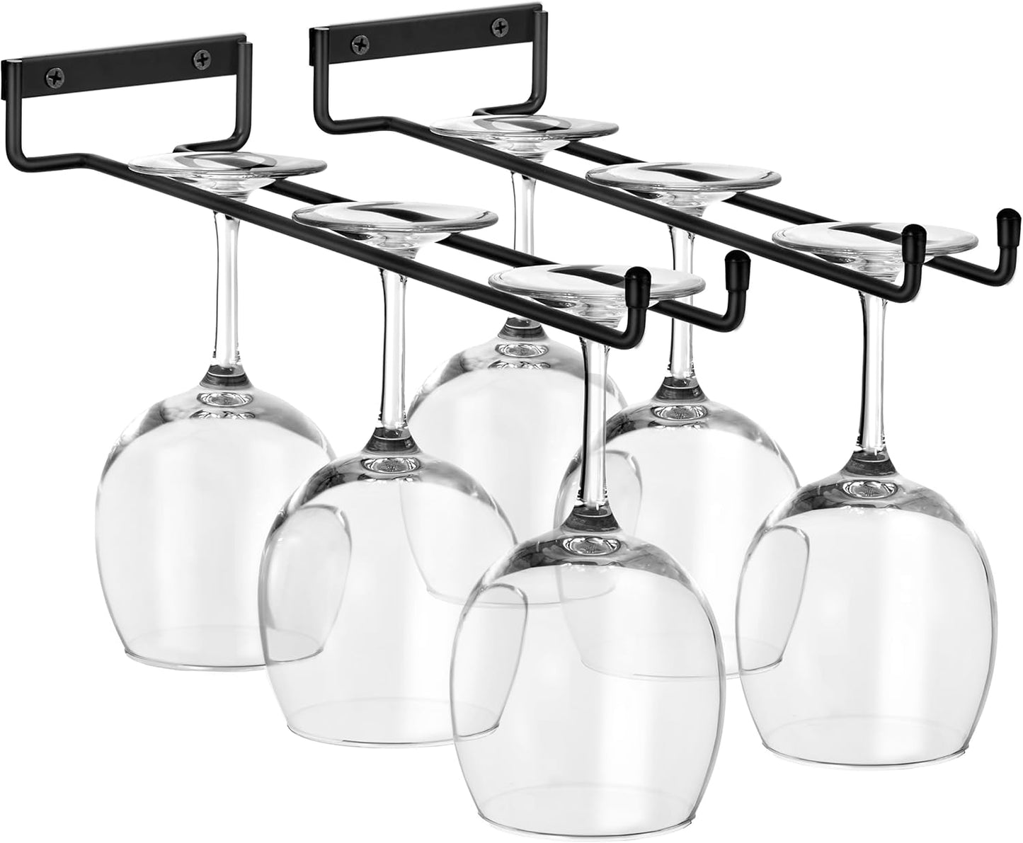 Sorbus Wine Glass Holder - 12 Inch Wall Mounted Wine Glass Rack for Under Cabinet Organization and