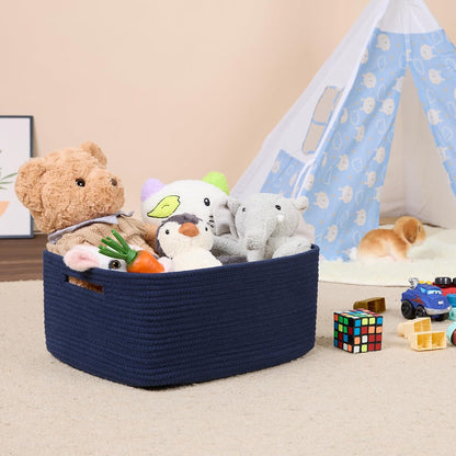 Large Storage Baskets for Shelves, Closet Organizers Bins for Clothes Blanket Towels, Baby Nursery