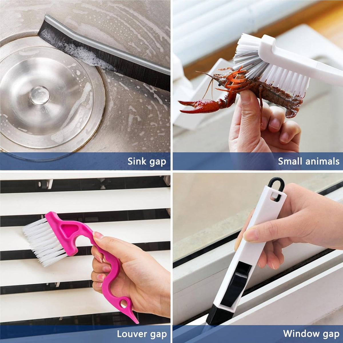 14Pcs Small Crevice Cleaning Brush Set, Groove Gap Cleaning Tool for Cleaning Kitchen,Bathroom