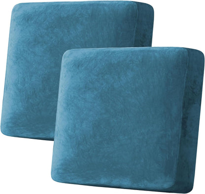 H.VERSAILTEX Velvet Stretch Couch Cushion Cover Plush Cushion Slipcover for Chair Loveseat Sofa