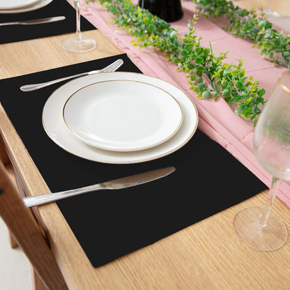 Cloth Placemats Set of 8, Linen Type Fabric Placemats Machine Washable Heat Resistant Placemats
