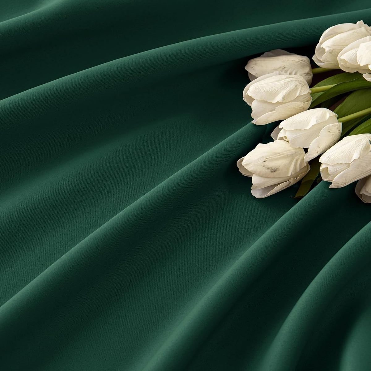 MIULEE Hunter Green Back Tab Blackout Curtains 120 Inch Long 2 Panels Set for Living Room Bedroom