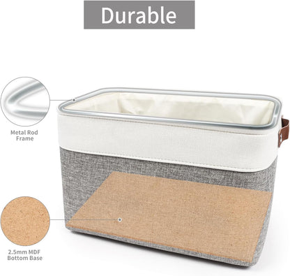 Storage Bins Large Fabric Storage Baskets for Shelves 3 Pack, Decorative Linen Closet Baskets with