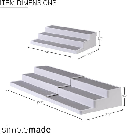 SIMPLEMADE 3-Tier Spice Rack Organizer - Versatile Storage Shelf for Kitchen, Bathroom, Bedroom &