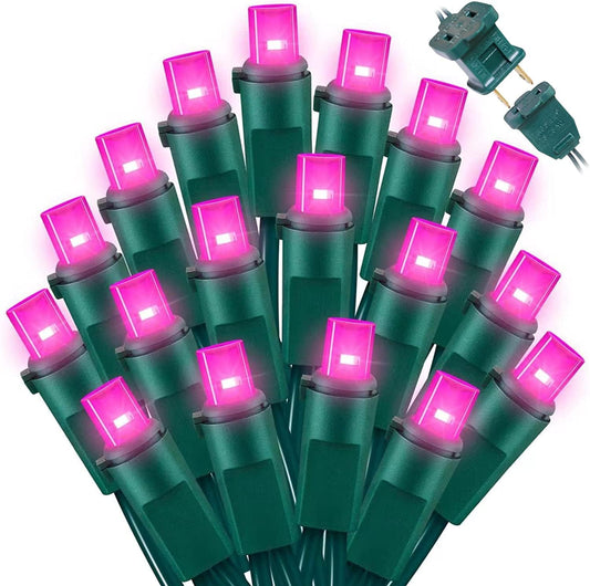 100 Count Pink - 21.6FT LED String Lights, Mini LED Lights for Indoor/Outdoor Home Holiday Party