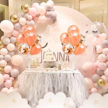 Rose Gold Balloon Stand Centerpiece Table Decorations for Birthday Anniversary Engagement Wedding