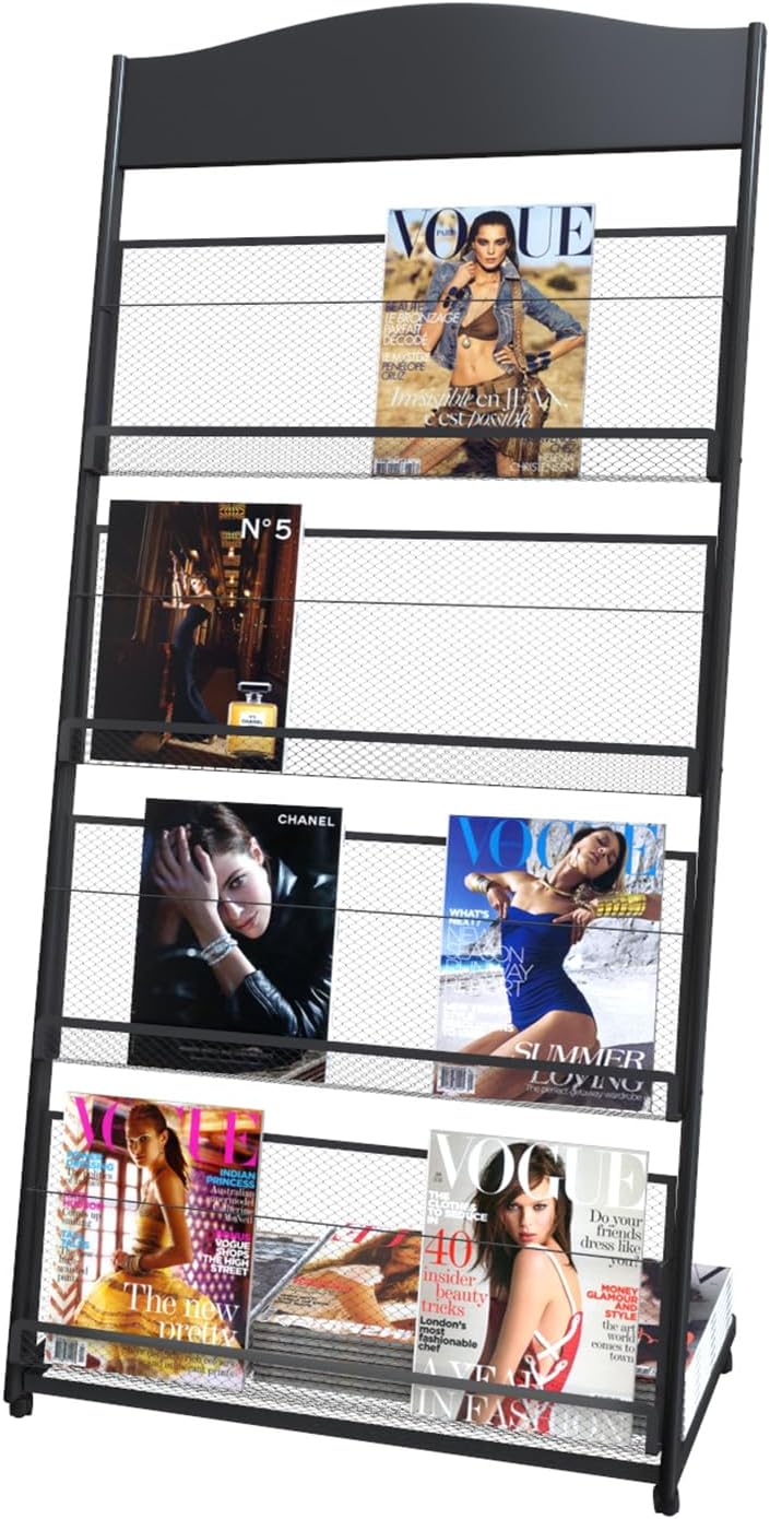 floor magazine rack brochure display stand for offices and public reception area，literature rack