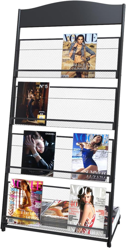 floor magazine rack brochure display stand for offices and public reception area，literature rack