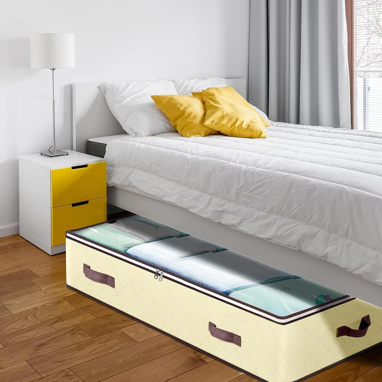 90L Under Bed Storage Containers, Underbed Toy Organizers and Clothing Storage Bags, Closet Storage