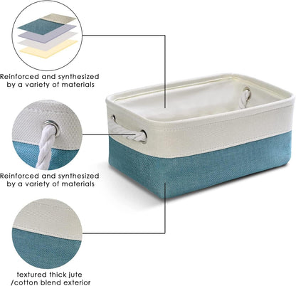 Organization and Storage Basket for Organizing - 12X8X5.2 inch 6 Pack Fabric Cube Storage Bin
