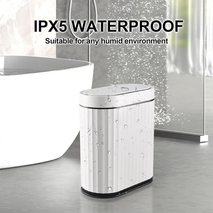 ELPHECO Bathroom Trash Can with Lid 2 Gallon Small Sensor Garbage Can, 9 Liter Slim Smart Trash