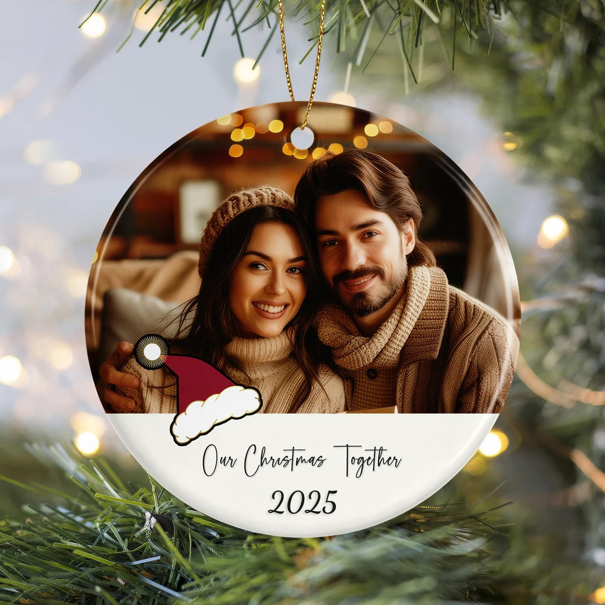 Personalized Christmas Ornaments 2025,Custom Christmas Ornament with Photo Text,Personalized