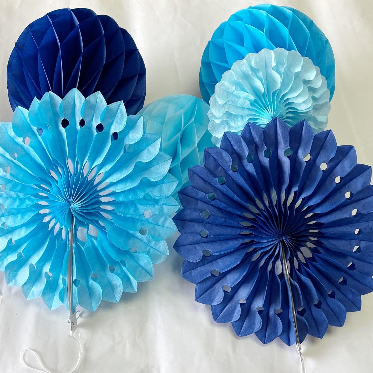 12pcs 6’’ 8’’ Honeycomb Balls Tissue Paper Fans Party Honeycomb Ball Fans Wall Decorations Tissue