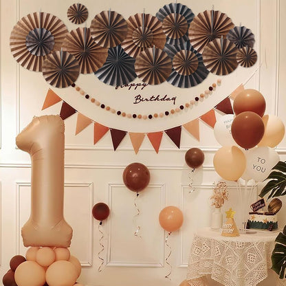 Brown Party Decorations,Brown Wedding Decorations for Party Events Accessories,Brown Birthday