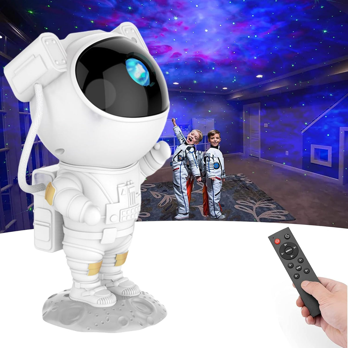 SFOUR Astronaut Galaxy Projector Night Light，Lights for Bedroom,Kids Room Decor Aesthetic