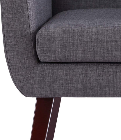 HUIMO Accent Chairs Set of 4, Upholstered Button Tufted Armchair, Linen Fabric Sofa Chairs for