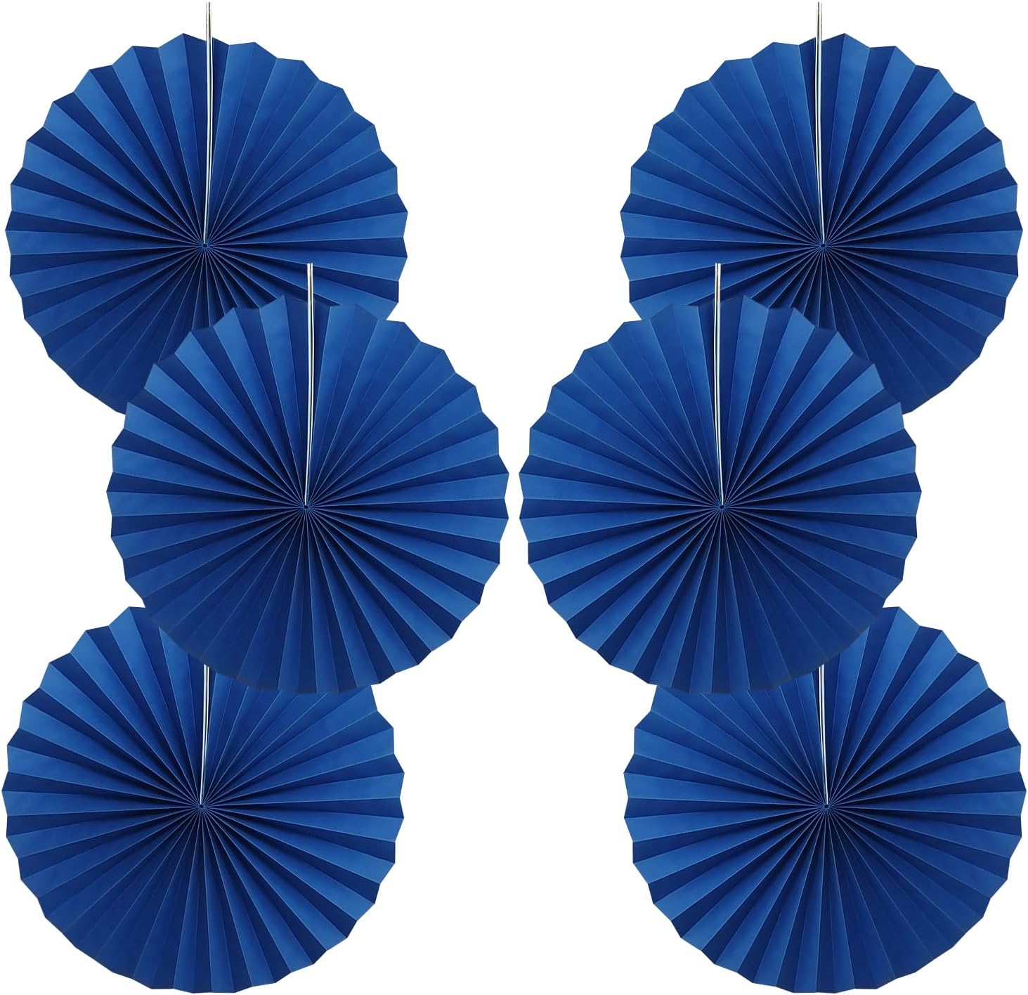 BARTHEW Blue Birthday Decorations,DIY Blue Paper Fans Hanging Decoration ,Party Decorations for