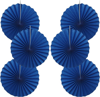BARTHEW Blue Birthday Decorations,DIY Blue Paper Fans Hanging Decoration ,Party Decorations for