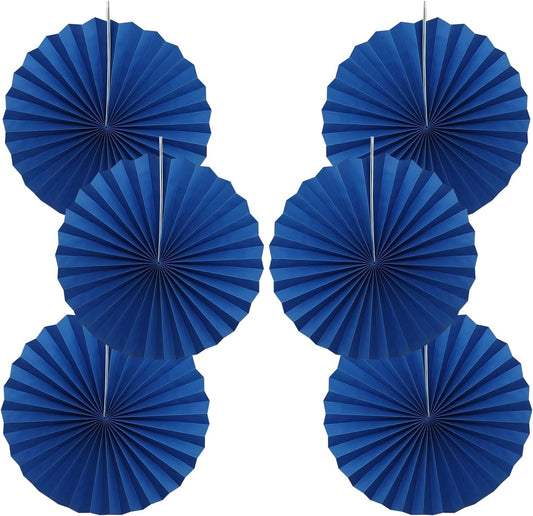 BARTHEW Blue Birthday Decorations,DIY Blue Paper Fans Hanging Decoration ,Party Decorations for