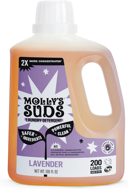 Molly's Suds Liquid Laundry Detergent | Clean Laundry Detergent Soap for Sensitive Skin | 2x