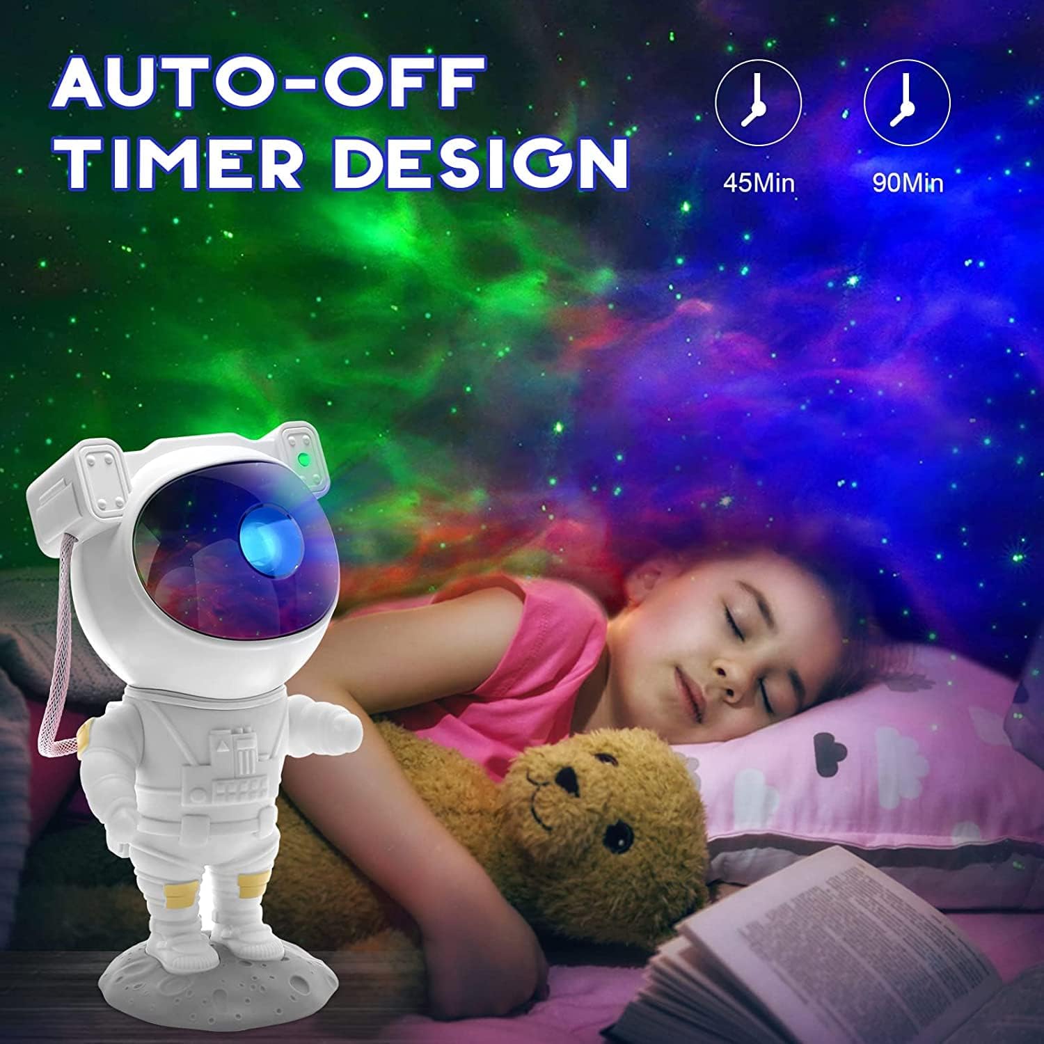 SFOUR Astronaut Galaxy Projector Night Light，Lights for Bedroom,Kids Room Decor Aesthetic