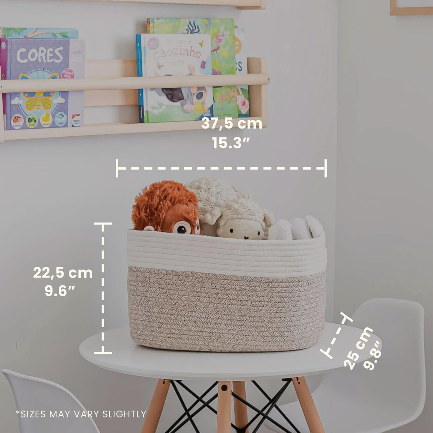 OrganiHaus Set of 3 Woven Storage Baskets for Organizing, Cotton Rope Organizer Bins for Shelves