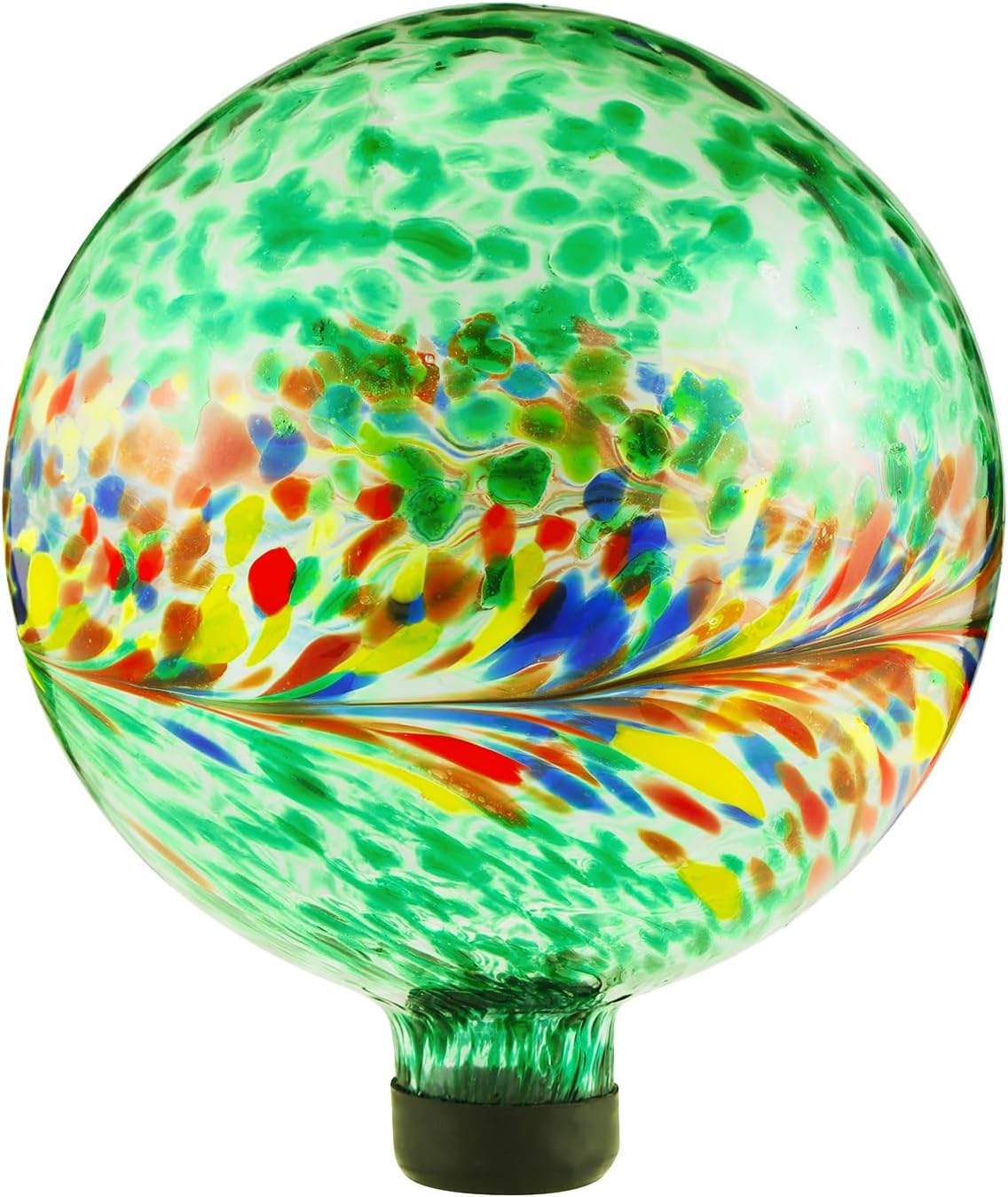VOREEN 10-Inch Glass Gazing Ball, Outdoor Gazing Globe, Reflective Ball Yard Decoration for Homes