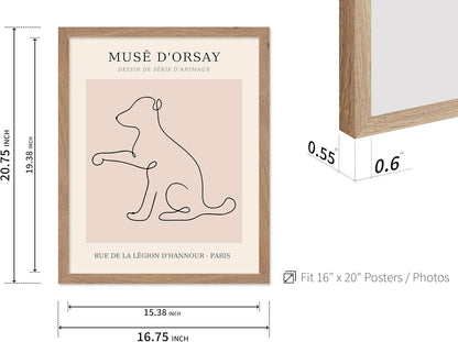 Poster Master Vintage Poster - Retro One Line Dog Drawing Print - Dog Art - Minimal Gift for Men