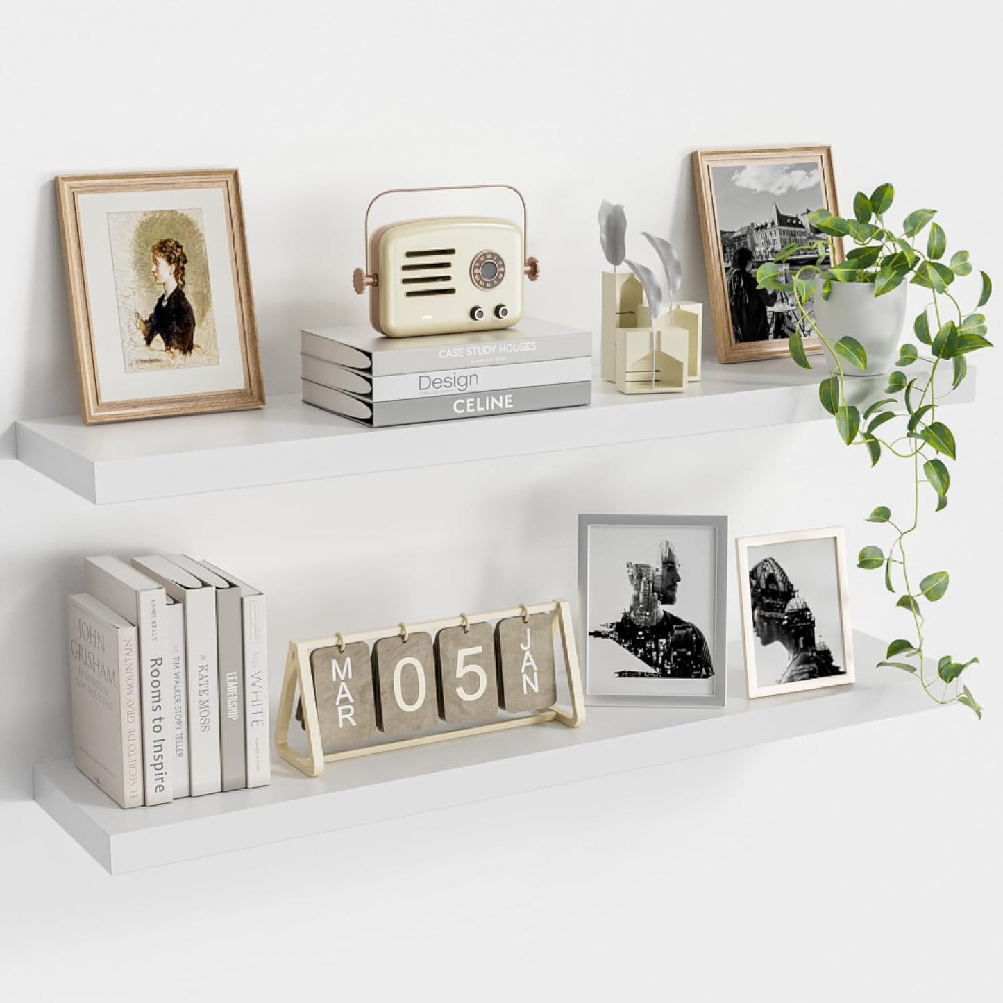 Floating Wood Shelves for Wall 36 Inches x 8”x 1.4” Shelf Floating Home Decor, Heavy Duty Shelf