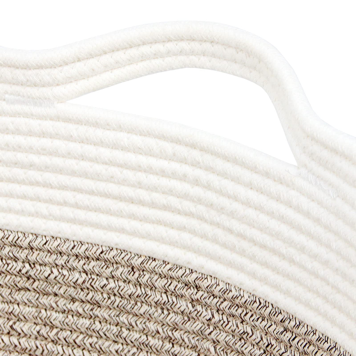 Casaphoria XXXLarge Cotton Rope Basket for Living Room - Woven Storage Basket with Handle for