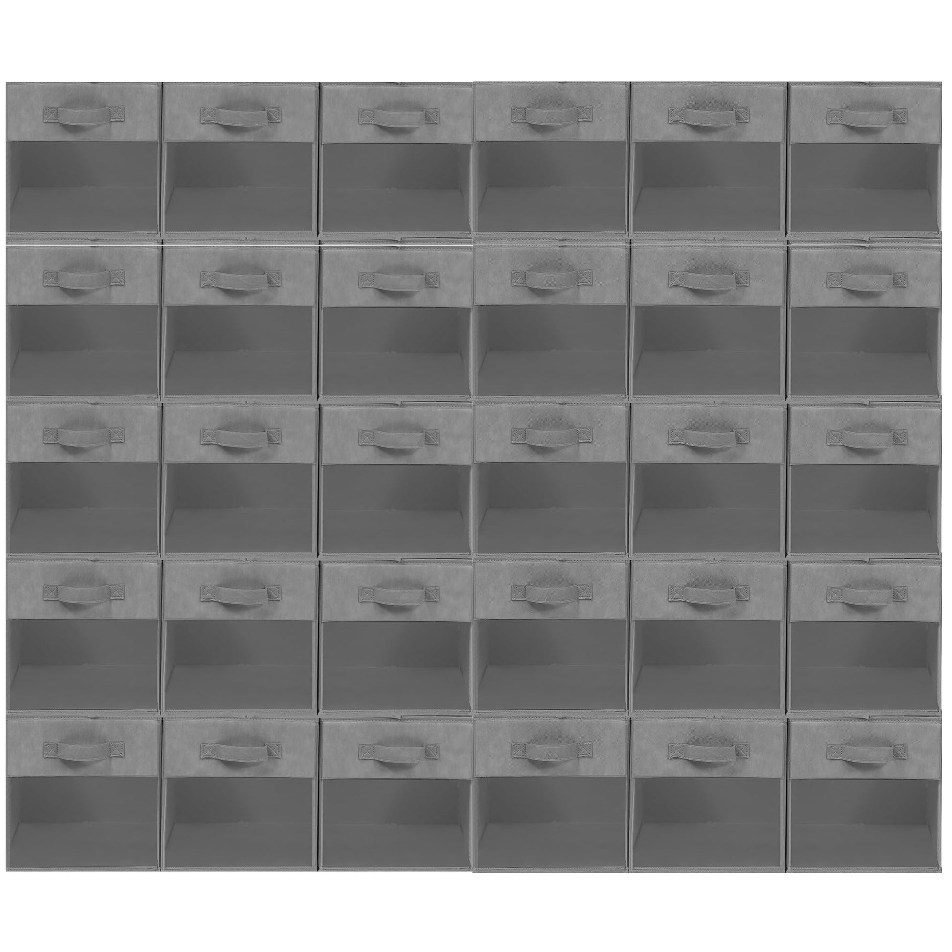 Storage Bins with Clear Window, 11x11 Storage Cubes, Collapsible Cube Storage Box, Fabric Closet