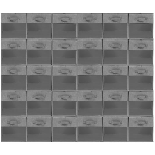 Storage Bins with Clear Window, 11x11 Storage Cubes, Collapsible Cube Storage Box, Fabric Closet