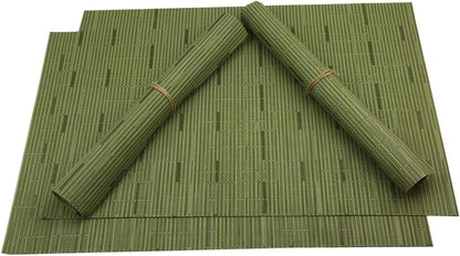 WAZAIGUR Placemats Set of 4 for Dining Table Heat-Resistant Washable Place Mats Woven Vinyl Kitchen