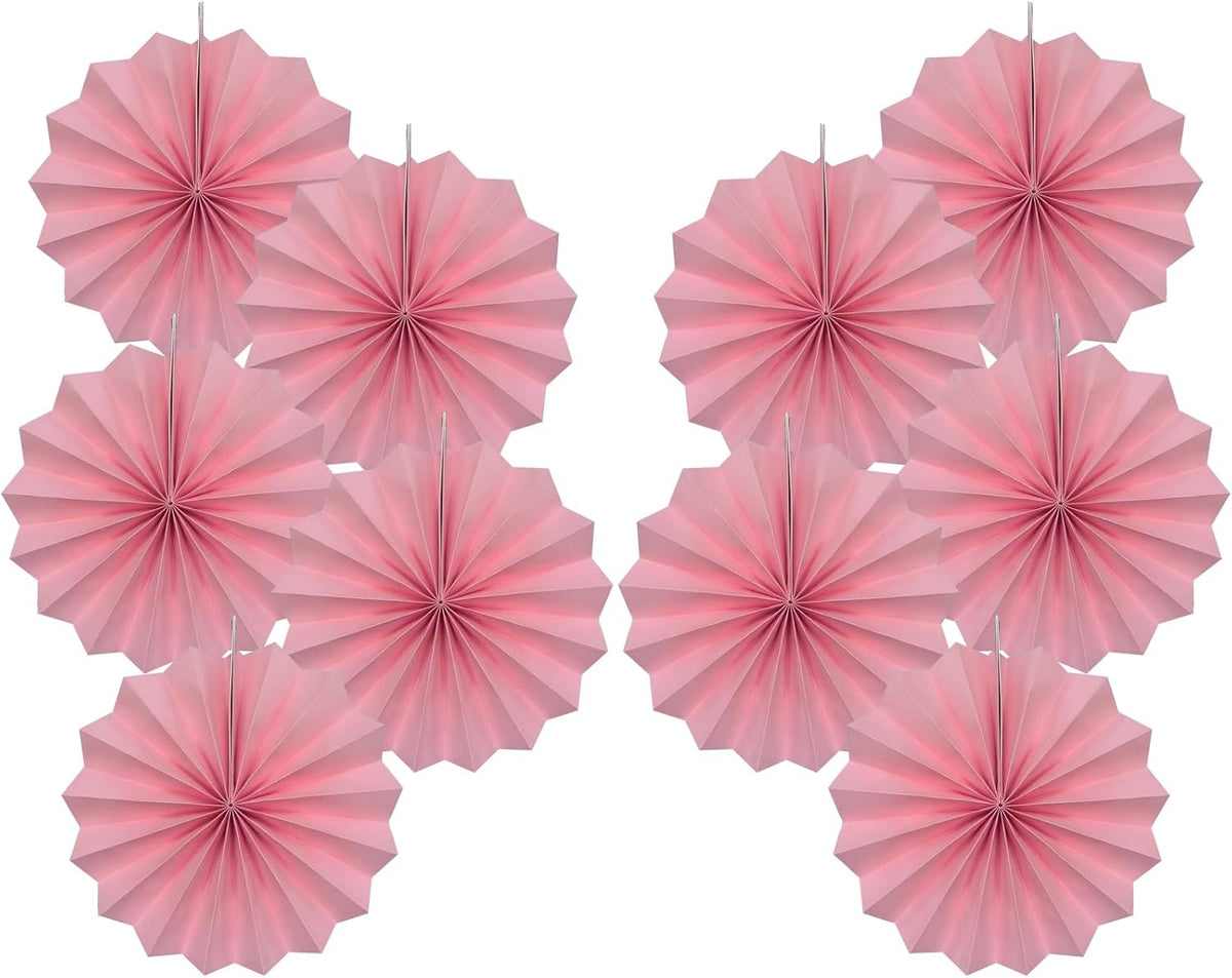 Pink Party Decorations,Pink Paper Decorations for Party,Baby Shower Decorations Party Paper Fans